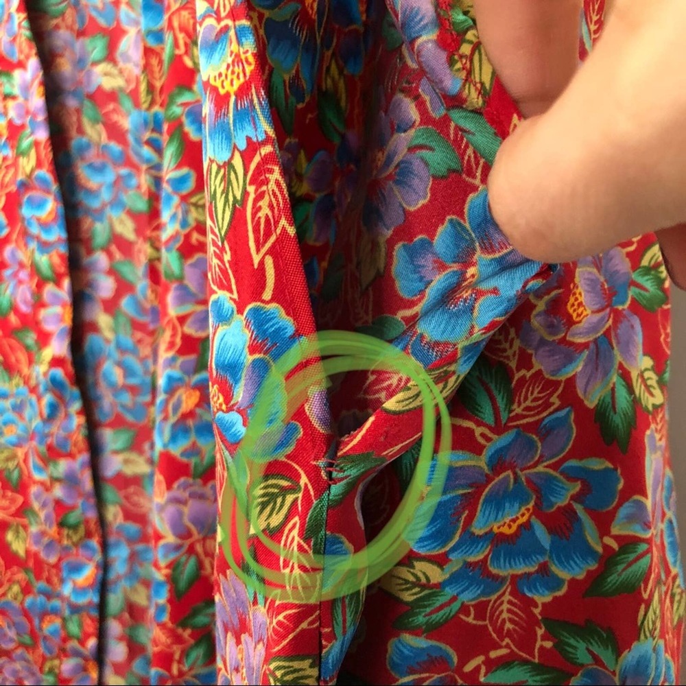 Colorful Floral Handmade Kimono Robe - Picture 9 of 9
